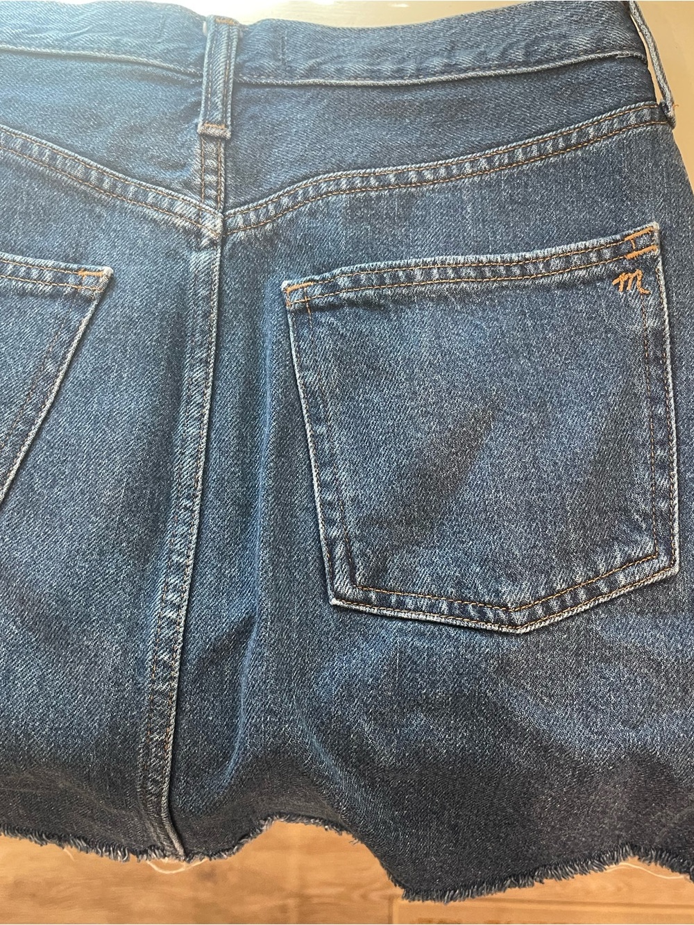 Madewell dark Blue Denim Cutoff Skirt - Picture 3 of 5